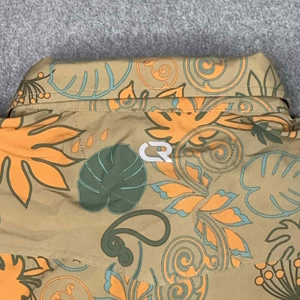 Club Ride Bandara Trailhead Party Shirt Women's Size XL Coriander Brown Paisley - Picture 12 of 13